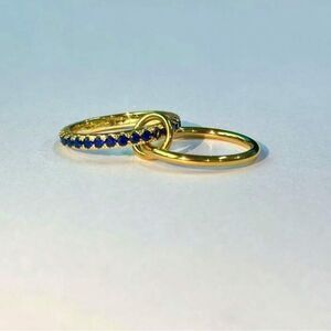 Navy Diamond ring Q396
